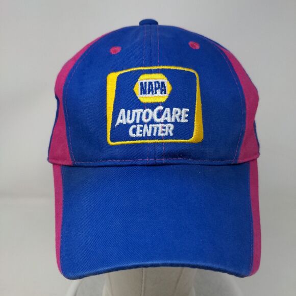 NAPA Racing Martin Truex #56 Ron Capps #28 Blue Pink Strapback Hat Breast Cancer - Picture 2 of 8
